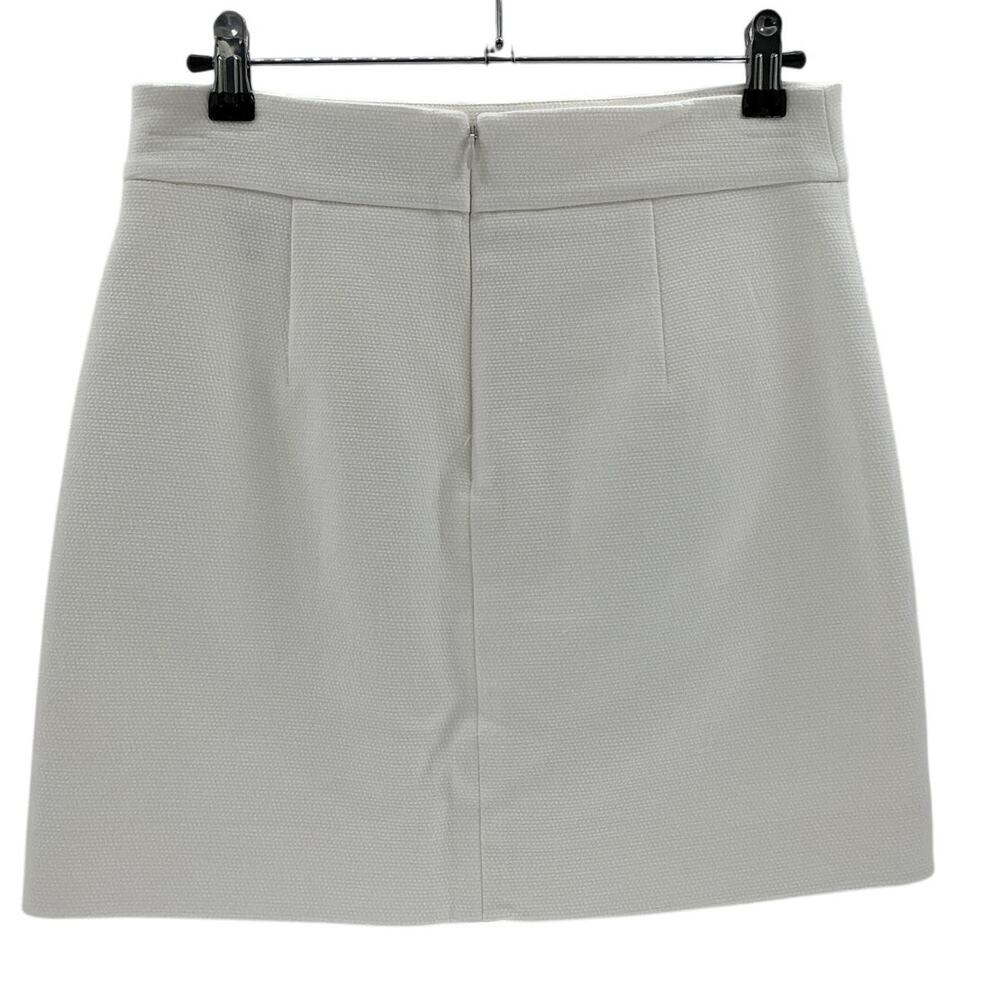 Veronica Beard Textured White Emar Mini Skirt Size 4 - Picture 3 of 4